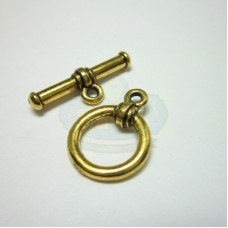 Gold Small Bar and Ring Toggle